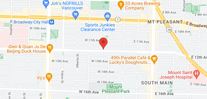 map of 129-131 W 12TH AVENUE